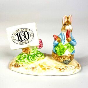 Schmid Peter Rabbit Figurine Plaque Collectible Decor 100 Anniversary 1993